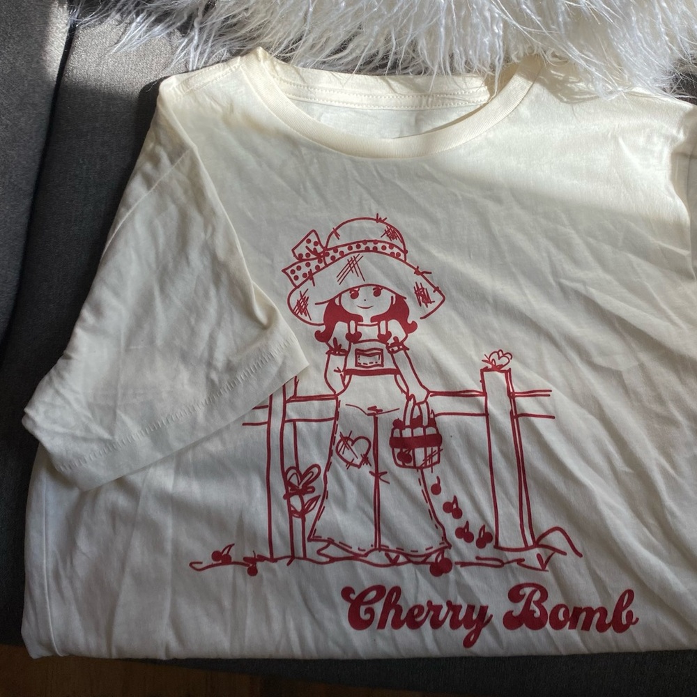 Size medium cherry bomb baby tee